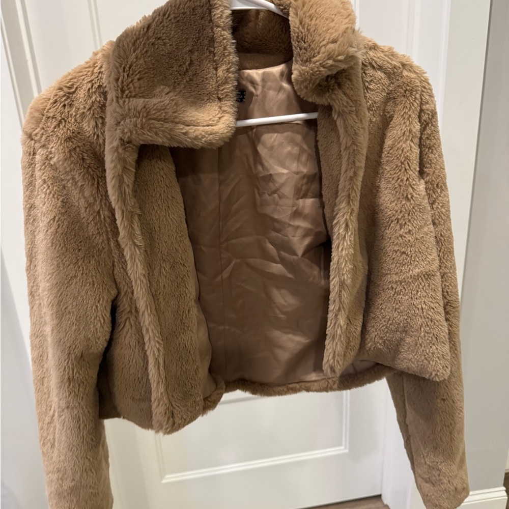 PrettyLittleThing Camel Teddy Jacket
